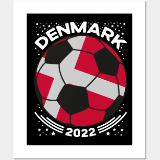 Denmark Flag Soccer Football Team Posters and Art